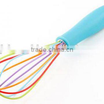 Hot Sale Rainbow Silicone Whisk With pp Handle Silicone Kitchen Utensils for Blending, Whisking, Beating & Stirring