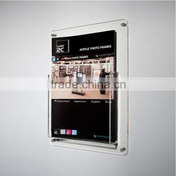 Wall Mounted Clear Acrylic Brochure Dispenser Holder