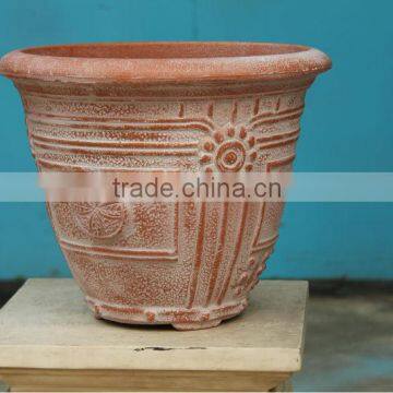 Easter rustic terra cotta flower pots planters