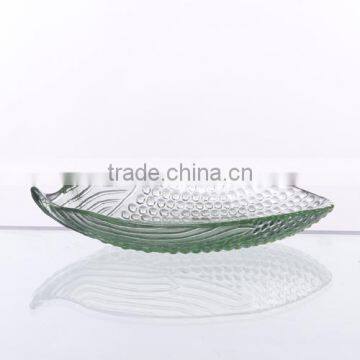 Green Color Glass Dip Bowl in Heart Shape