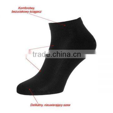 Classic black and white low cut spring and summer 100 cotton men socks