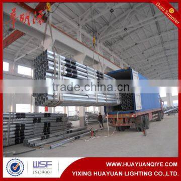 Hot dip galvanized steel electric pole for cable