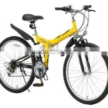 factory price hi-ten steel 26 inch 21 speed folding bike