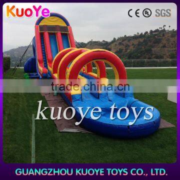 inflatable water slide with blower double lane slip slide residential pool slides