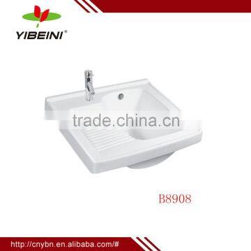 Chaozhou factory cabinet basin white color vanity sink