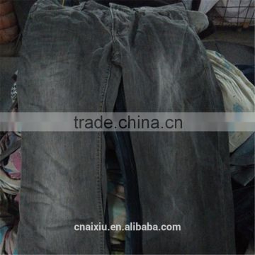 2015 good quality second hand clothing used men jean pants