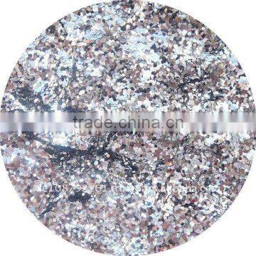 Nail Art Glitter hexagon 0.040" - Silver