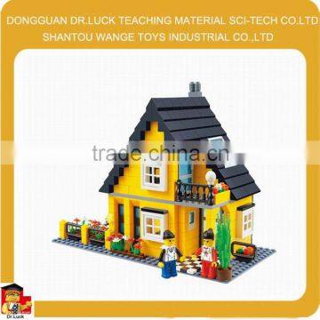 Hot selling 3d puzzle house villa toys construction set toy