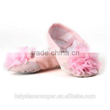 Wholesale Baby Dance Shoes,Pink Shoes with Flower Toddler Girls Bridal Ballet Shoes