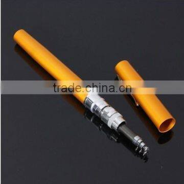 Golden Vara De Pesca Mini Aluminum Pocket Pen Fishing Rod Pole + Reel Sea Fishing Rods Tackle Tool photo-4