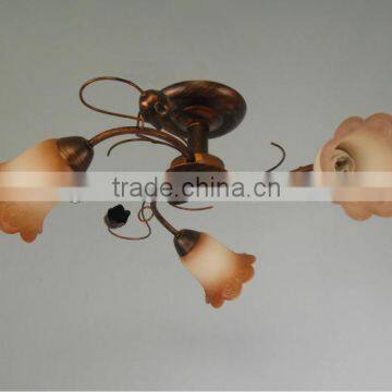 Antique zhongshan newest flower lamp & glass ceiling lamp 8422-3