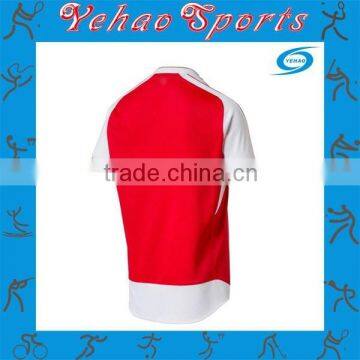 Red White Soccer Jersey With a Button photo-2
