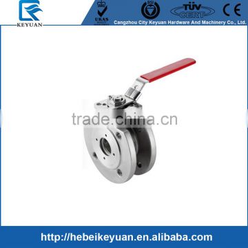 1.4408 DIN standard 1PC Wafer Flanged Ball Valve With Mouting Pad