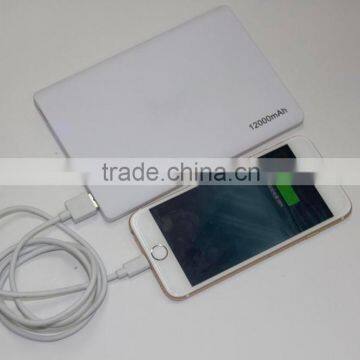 12000mAh large Capability high qiality ultra thin power bank