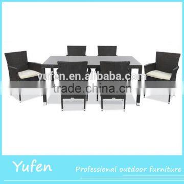 Hot sale rattan plastic table and chairs in china