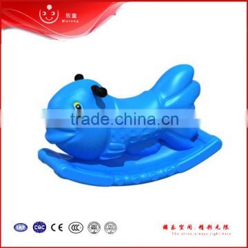 kids cheap blue goldfish rocking horse