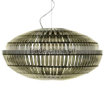 Inner Cylinder Suspension Lamps Oval Lights with Metal Rings for Hotel Projects