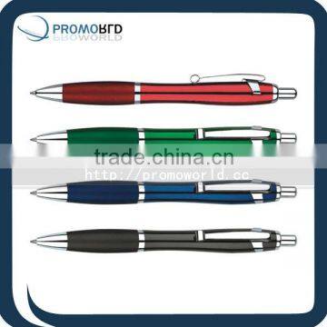 Balck ink free mould metal ballpen with dome logo