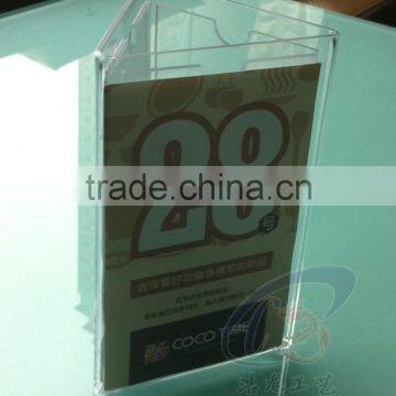 Acrylic sign holder for advertising, Advertising acrylic table holder