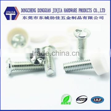 Factory Custom anti-theft white galvanized license plate screws