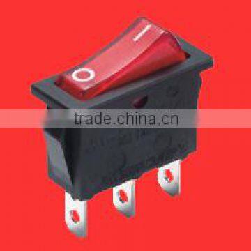 Lighted red 3 pin on off rocker switch