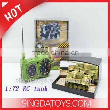 New design 1:72 simulation rc plastic toy tank