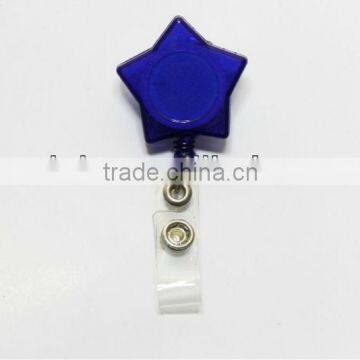 star badge holder with PVC button