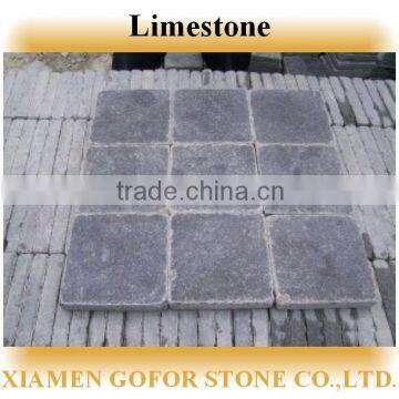 blue tumbled limestone pavers