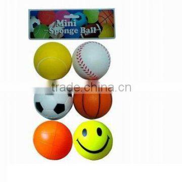 2"IN BASKETBALL,FOOTBALL,BASEBALL,TENNIS,VOLLEYBALL,SMILE FACE BALL 6ASST.