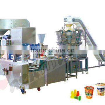 Cup Packaging Machine (SCS-M02) for Noodle, Pasta, Dried Fruit, Snack, Candies, Chocolate, Powder, Food, Yogurt, Ice-Cream