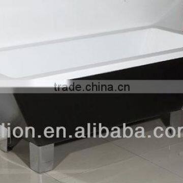 White and Black Acrylic Freestanding Bathtub