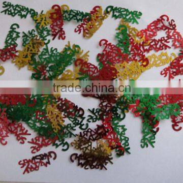 4.0x1.5cm Metallic PVC Merry Christmas Confetti for party decoration