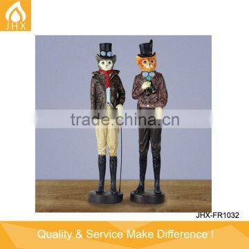 American Country Style Resin Cat Friends Figurine