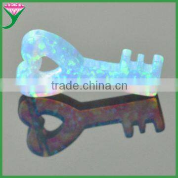 wholesale boulder lab created blue fire key shape gemstone opal for sale