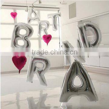 40 inch number balloons sliver foil helium Balloon for party decoration globos