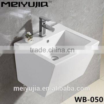 Square Bathroom ceramic basin wall hung wash sink