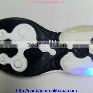 shoe sole with flashing light/bamboo shoe soles