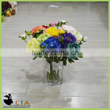 Romantic and Cheap Artificial Flower Fabric with Chrysanthemum Flower Wedding Table Decoration