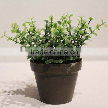 Cheap Plastic Artificial Potted Plant Grass Bonsai for Window display