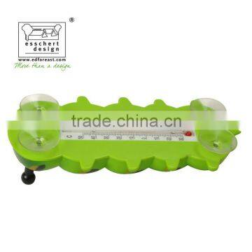 Designed Painted Caterpillar Shape Plastic Window Thermometer photo-5