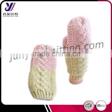 Winter fashion full finger girls knitted woolen felt gloves factory wholesale sales (accept the design draft)