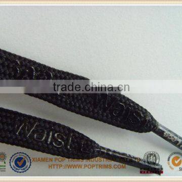 Printed silicone shoelace with custom logo