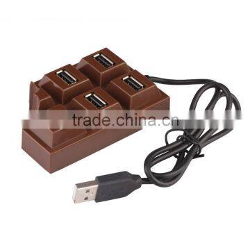 Chocolate Shaped USB 2.0 4 Port HUB