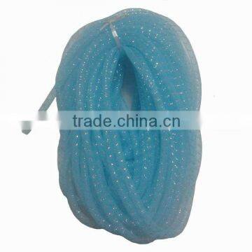 HOT SALE !10mm Round Lt. Blue Nylon Mesh Tubing Ribbon for Gift Wrapping Decorations