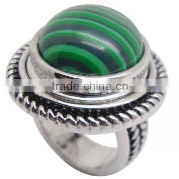 Popular silver ring woman snap button big finger rings for promotion