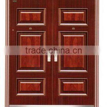 Exterior cheap price 6 panel metal steel door