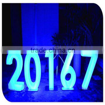 Colorful Front Lit Back Lit Light up Small LED Lighting Numbers Sign Made in China photo-2