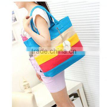 2016 fashion canvas beach bag