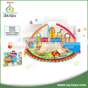 Educational baby crawling floor mat with music box