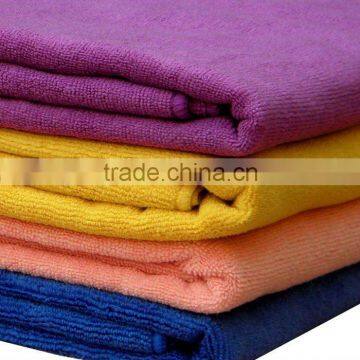 Super absorbent microfiber bath towels